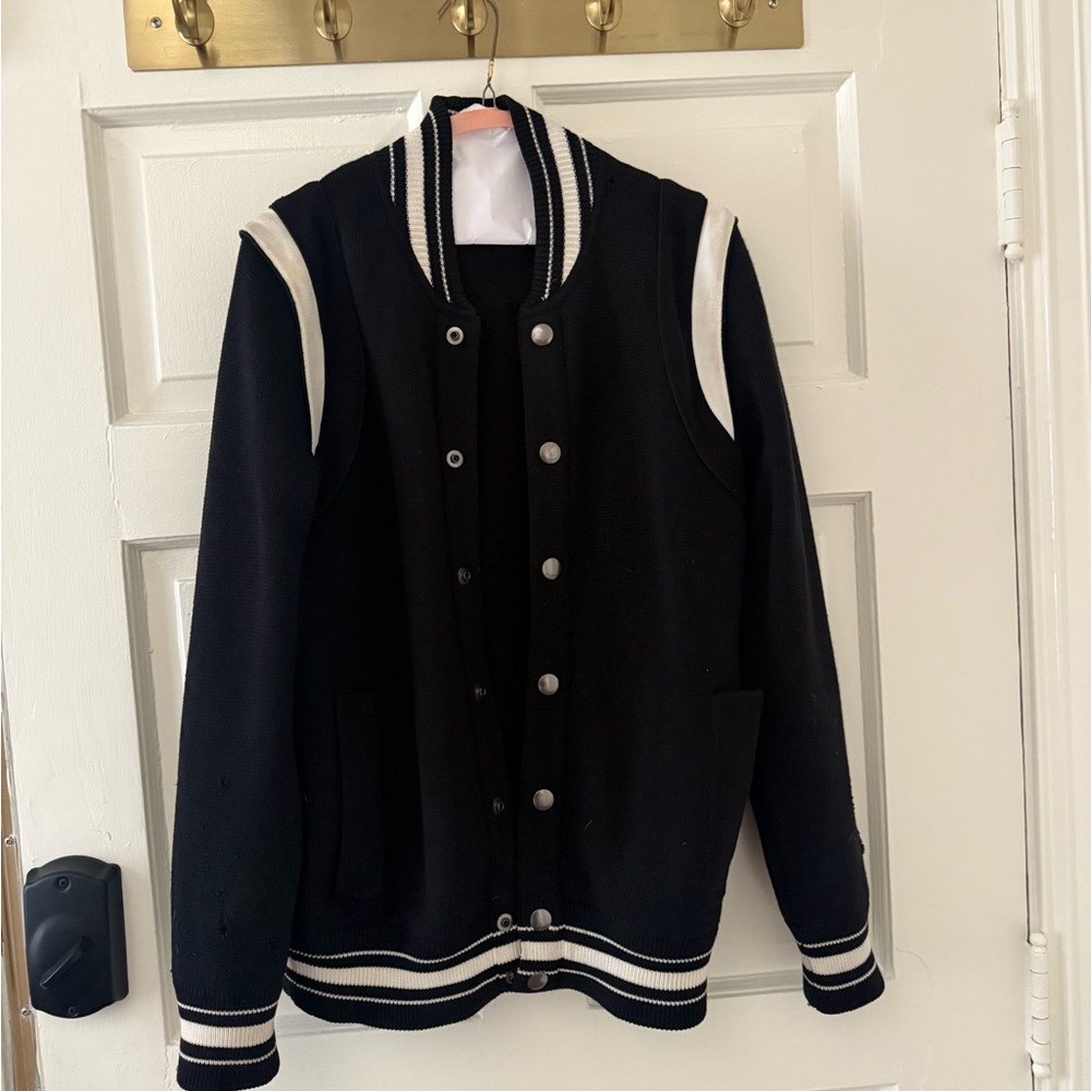 Givenchy Black and White Bomber Jacket